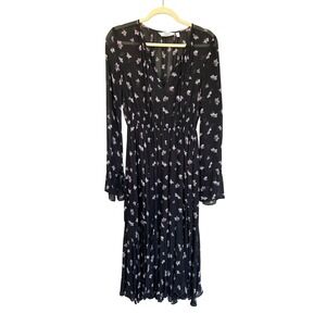 Stockholm Atelier & Other Stories Black Butterfly Print Long Sleeve Dress‎ US 4